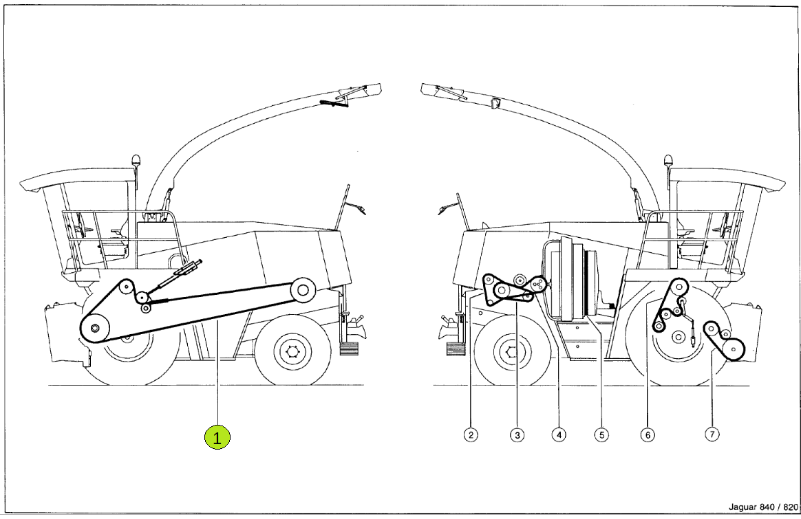 PAS 77796.0 Napęd główny Claas Jaguar Gates