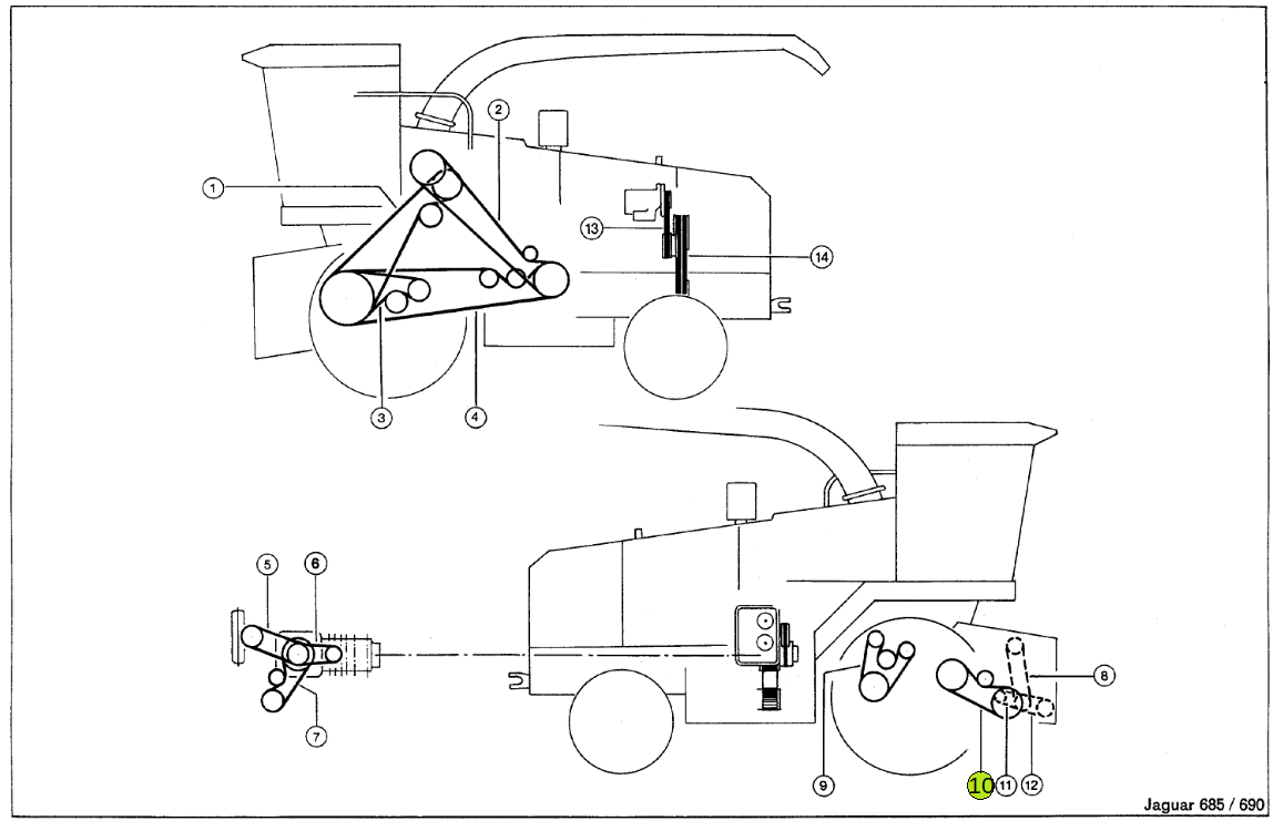 PAS 673614 walce wciągające Claas Jaguar